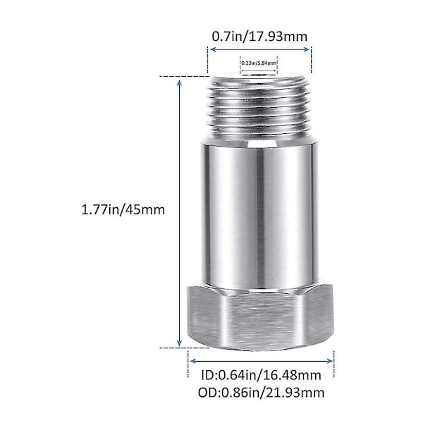 O2 Sensor Beskyttende Skal Prop Adapter X 1.5 Sensor Spacer, Sensor Forlænger Biltilbehør, 4 stk