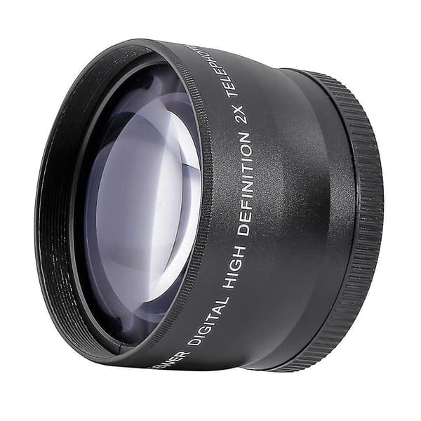 58mm 2x Teleobjektiivi Telekonvertteri 18-55mm:lle