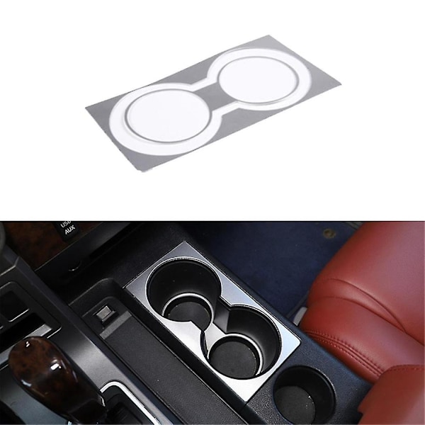 Til 2007-2013 Aluminium Legering Bil Central Kontrol Vand Kop Holder Trim Mærkat Biltilbehør Sølv