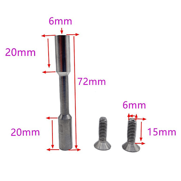 Titaniumlegerings Bakgaffel Pivotsett med Bolter for Sykkel / 3sixty Sykkeldeler