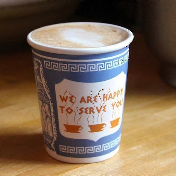 300ml Keramisk Mugg Vi Är Glada Att Servera Dig Kaffekopp För Kök Kaffebutik Restaurang-Yvan