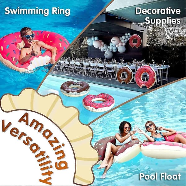 Donut Pool Floats Pool Donut Pool Floats Donut Oppustelig Donut Inderør Donut Pool Donut Poolringe Donuts til Strand Pools