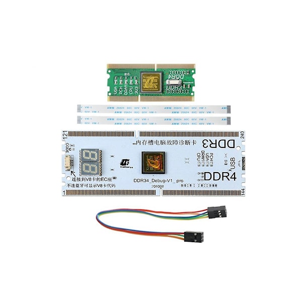 Kannettavan/Työpöydän Emolevyn Muistipaikka DDR3/DDR4 Diagnostiikkakortti Testikortti Kannettava DDR3/4