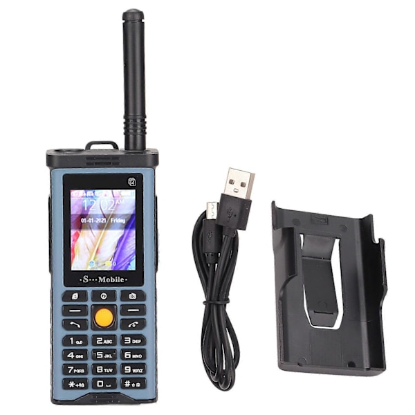 SG8800 Mobil Smartphone Ulåst Mobiltelefon 2G Retro Telefon 4 SIM-kort Stor Knap 2400mAh Kapacitet til Seniorer (Lyseblå) YEMMA