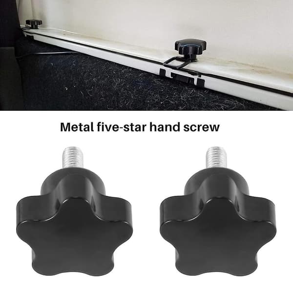 M6 X 15mm Hanskruestjerne med hangevind Sort 2 stk