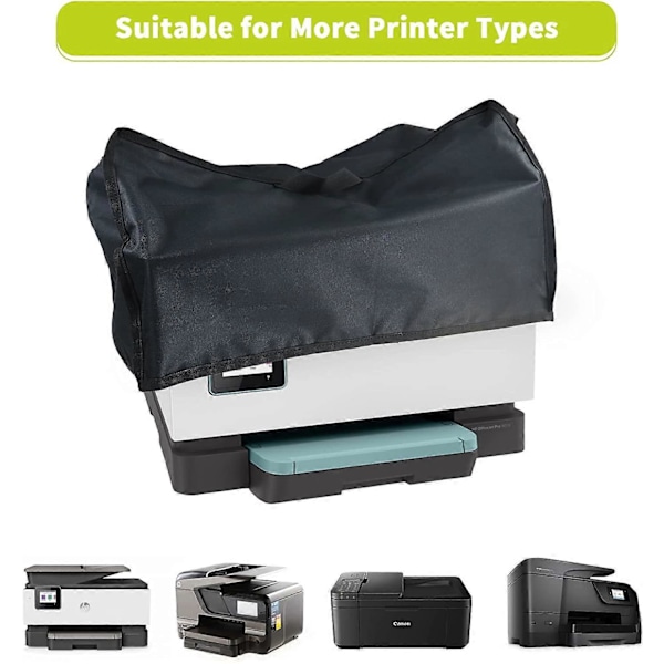 Støvdeksel for skriver, HP/Epson/Canon/Brother trådløse skrivere, 50*45*30CM Universal dekselbeskytter for skrivere, 600D vanntett svart skriverdeksel
