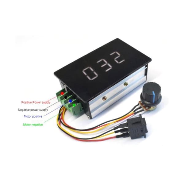 DC 6-60v 12v 24v 36v 48v 20A DC Motor Hastighetskontroller Regulator Motor Hastighetskontroller Fremover-revers