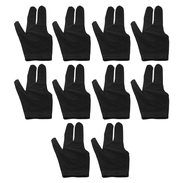 10 stk billardhandsker 3 fingre venstre og højre hånd handske snooker kø pool handsker