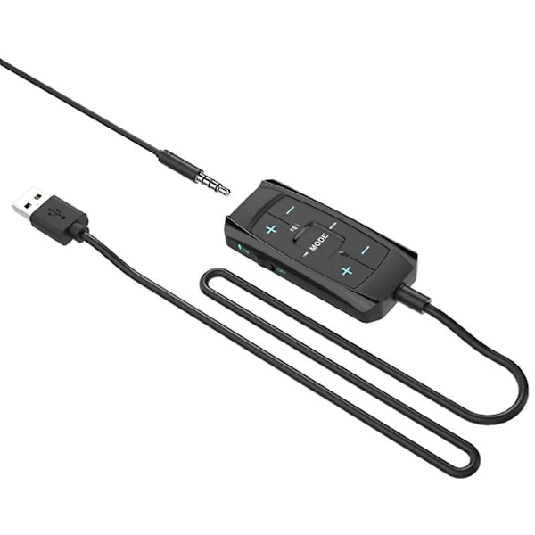 Ulkoinen USB-äänikortti 7.1-kanavainen 3D-äänisovitin 3,5 mm:n pelikuulokkeiden korvaaja PC-pöytäkoneille ja kannettaville