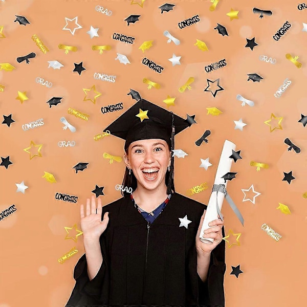 Gratulerer Grad Konfetti til Utdanning 2023, Utdanningsdekorasjoner for 2023-dekorasjoner, Festdekorasjoner, 5 pakker - Stil 1