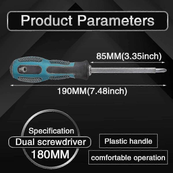 6mm Dobbel Flat Head Phillips Skrutrekker 100mm Lang Flat Head Phillips Skrutrekker