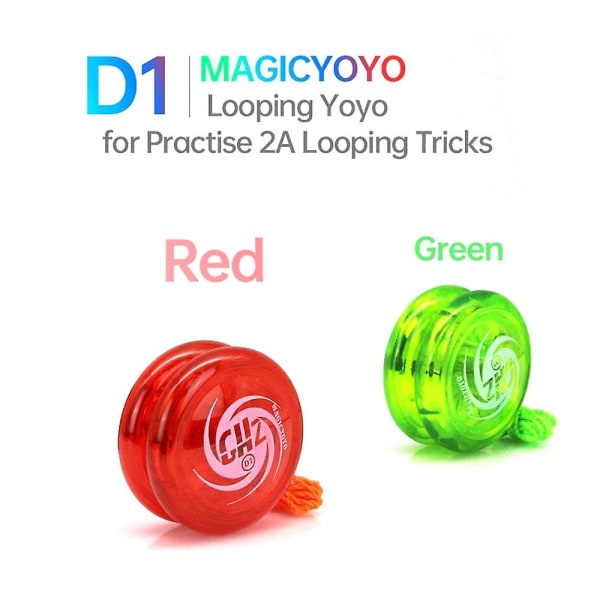 Responsive Yoyo D1 Ghz, Professionel Looping Yoyos til Begyndere med Yoyo-strenge + Handsker + Yoyo-tasker, Grøn