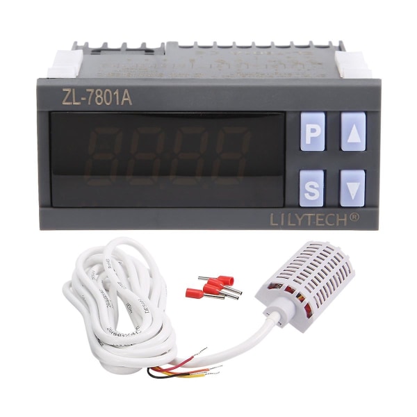 LILYTECH ZL-7801A, universell, generell, temperatur- og fuktighetskontroller, termostat og hygrostat, termistattermostat