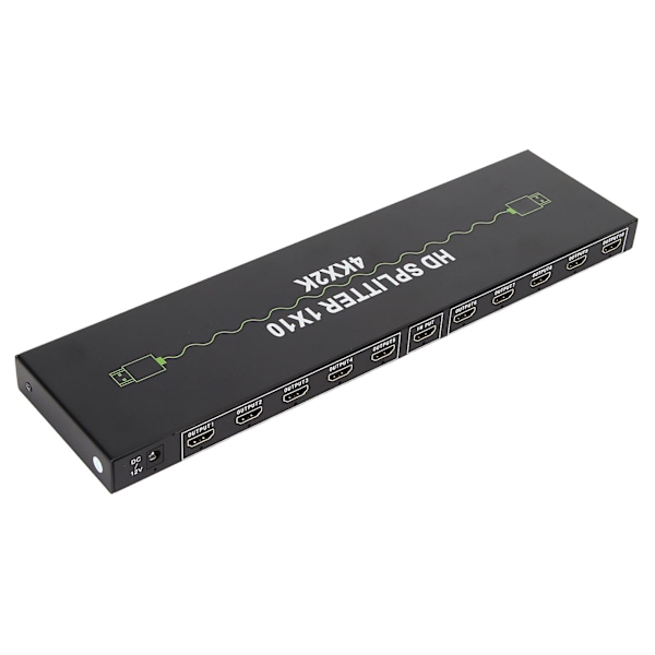 1 ind 10 Ud HD Multimedia Interface Splitter Understøtter 4K 30Hz 3D Lyd Video Synkronisering 10 Vejs HD Video Splitter 100?240V EU Stik