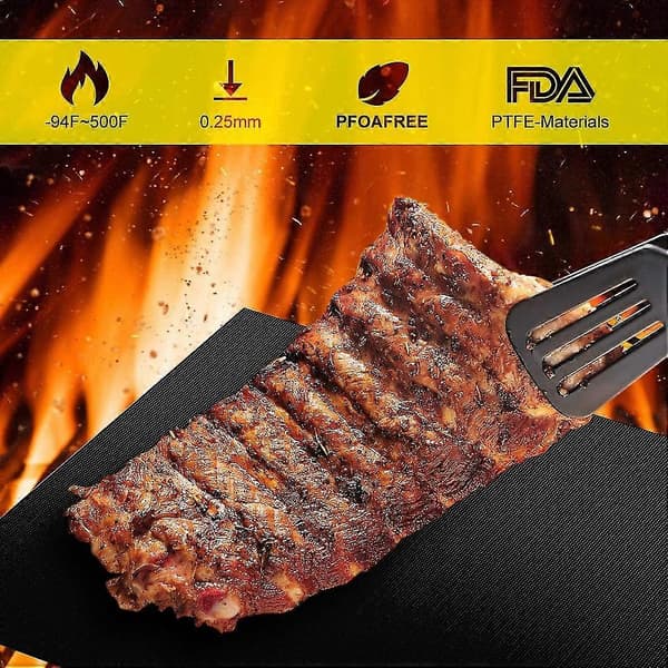 Sett med 5 Bakematter Grillmatte Grillplate Bakeplate Ovn 40 * 33cm For Grill Gass Elektrisk Kull 100% Non-stick