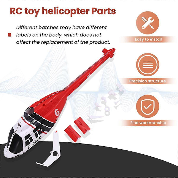 RC Lekehelikopter Oppgradering C138 Skrog Shell Kit for RC ERA C138 Bell 206 1:33 RC Lekehelikopter P