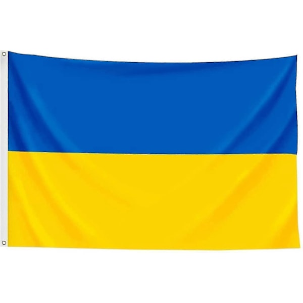 Ukraine 8ft X 5ft Nationalflag Ukrainsk 240cm X 160cm 100% Polyester 2 Metaløjer