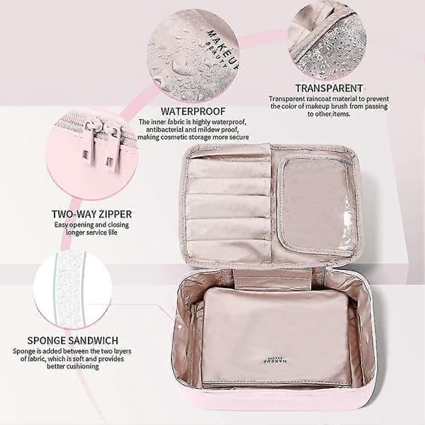 Rejse Makeup Tasker Bærbar Kosmetiktaske, Makeup Etui Vandtæt Opbevaring Makeup