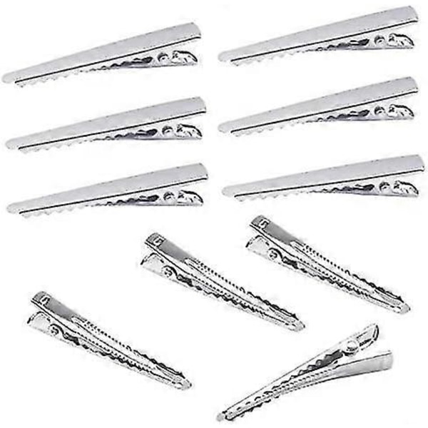 Bazhou Krokodilklämmor Hår, Halkfria Hårsektionsklämmor För Kvinnor Flickor, Metall Alligator Hårklämmor För Frisering Diy Hårspänne Rosetter (100st