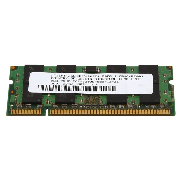 2x 2GB DDR2 RAM Hukommelse 667MHz PC2 5300 Laptop RAM Memoria 1.8V 200-pin SODIMM til Intel AMD