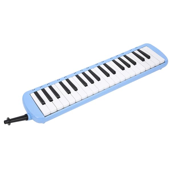 Melodica 37 Tangenter Keyboard Blæseinstrument til Begynder Professionel Træning Blå