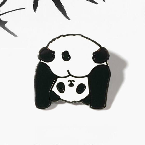Emalje Pin Til Mænd Og Kvinder Panda Reversmærke Broche Par Gave Anime Pins
