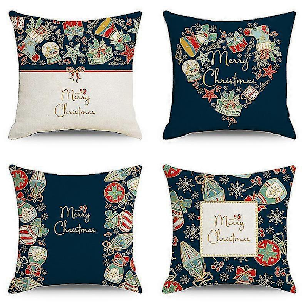 Jul Kuddfodral 45x45 Set om 4 (stil 23)