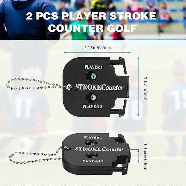 Golf Score Counter 2 Pakker Udendørs Sport Counter Clicker Mini Golf Shot Counter Bærbar Shot Counter Golf Score Counter Clicker med Kæde