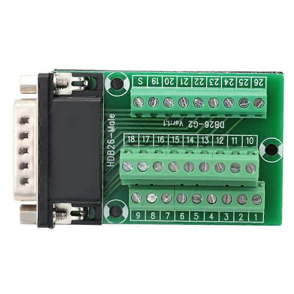 26 Pin DB26 D-SUB Hann Adapter til PCB Terminal Signaler Modul Breakout Board Connector med Isolasjon
