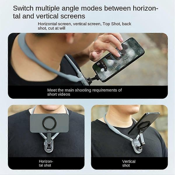 Telesin Silikone Magnetisk Halsmontering Hurtig Udløsning Holder Til Smart Phone Tilbehør Banmo