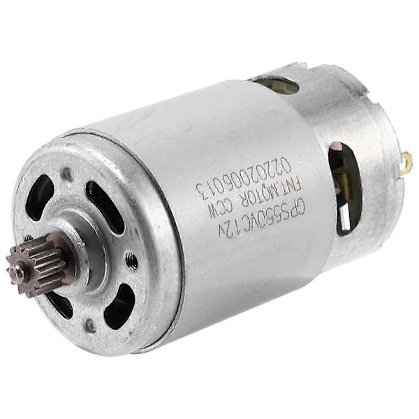 RS550 12V DC-moottori DIY-setti kahdella nopeudella, 12 hammasta ja korkea vääntömomentti vaihteistolla, yhteensopiva sähköporakoneen kanssa