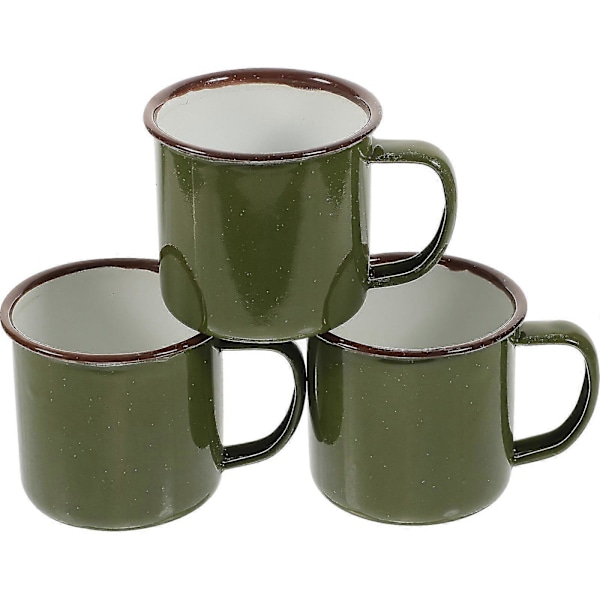 3 st Emaljmugg Emalj Kaffemugg Återanvändbar Emalj Te Kopp Vatten Dryckeskopp-Yvan