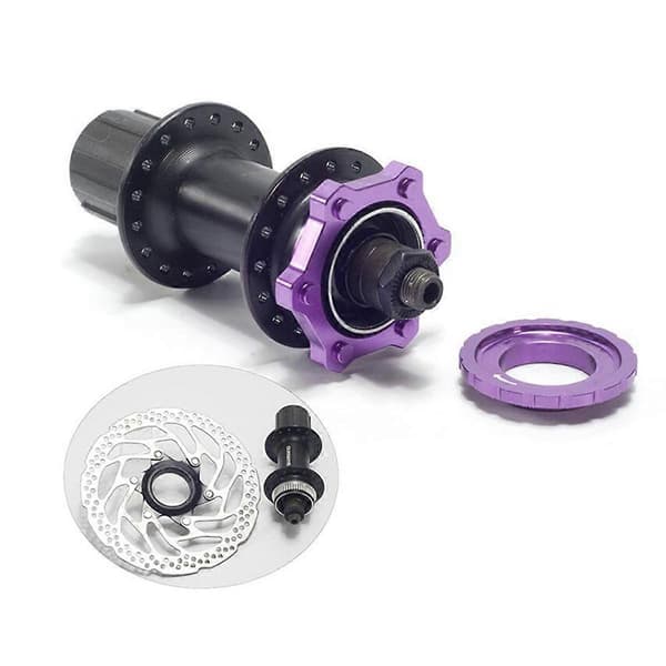 6-Bolt Rotor Skiveadapter i Aluminium til Cykel Disk Konvertering til Gennemtrækaks Center-Lock, Rød