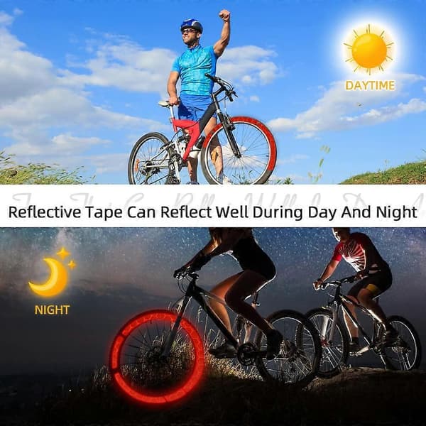 Röd Reflextejp, 2 Rullar 3M x 5CM Ingen Rester Reflektor Tejp Självhäftande Säkerhetsmarkeringstejp