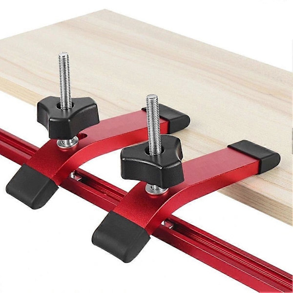 2 stk. Trykkplate Trykkblokk Sag Tre Trykk T Skyvehåndtak Renne Hold Ned Klemme Bord Sag Trearbeid
