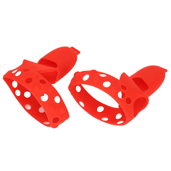 Controller Grip Cover til Oculus Quest 2 VR Controller Håndtag Silikone Beskyttelsescover med Justerbar Knuckle Strap Rød