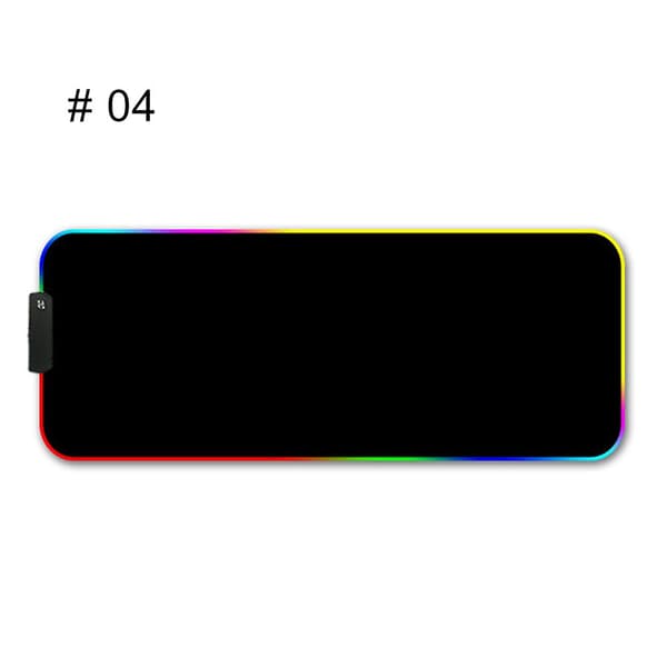 LED Lysende Fargerik RGB Lys Anti-Skli Gaming Musematte for Datamaskiner