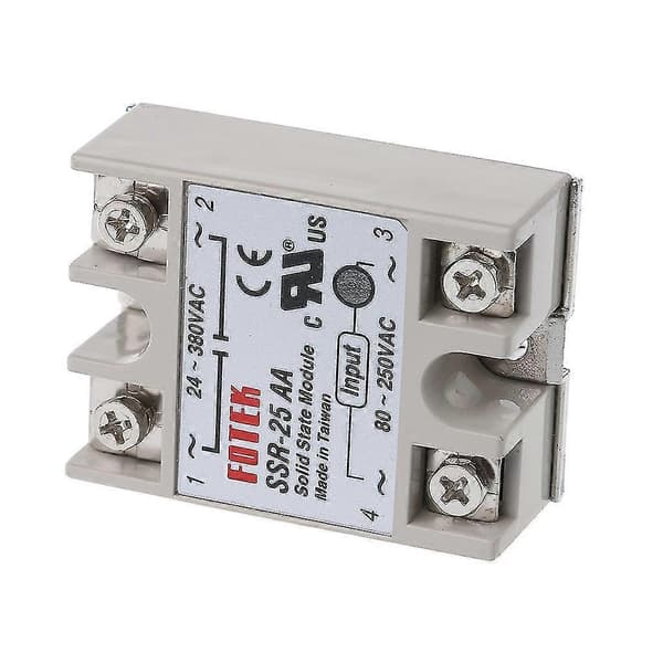 Solid State Relay Modul SSR-25 AA 25A 250V 80-250V AC Ingång 24-380V AC Utgång