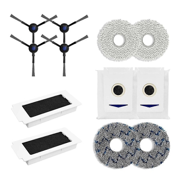 Tillbehörssats för T30 PRO/T30 MAX Robotdammsugare - Inkluderar Sidoborste, HEPA-filter, Moppdyna