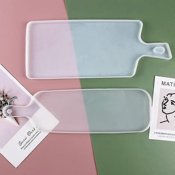 Rektangulær Bakke Epoxy Resin Form Frugt Snacks Serveringsfad Silikoneform DIY Håndværk Boligdekorationer Støbeværktøjer