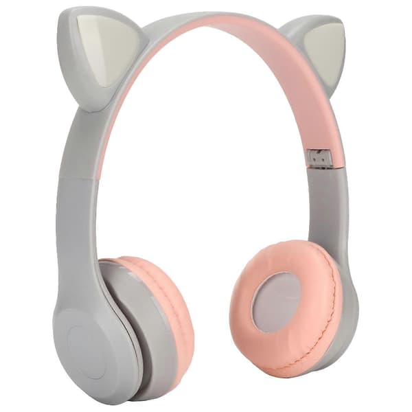 Y47 Bluetooth Katteøre Hovedtelefon Foldbart Headset med LED Blinkende og Åndende Lys, Lyddæmpning