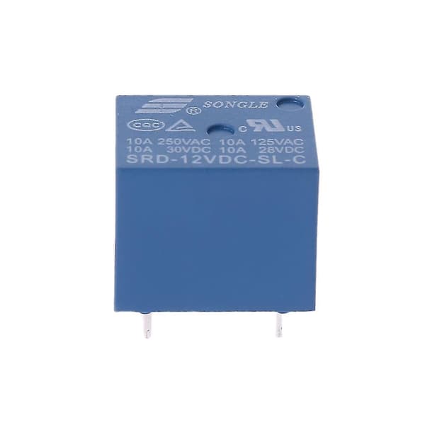 10 stk. 5 Pins Relé 12V Kompatibel Med DC Spole Strømrelé PCB