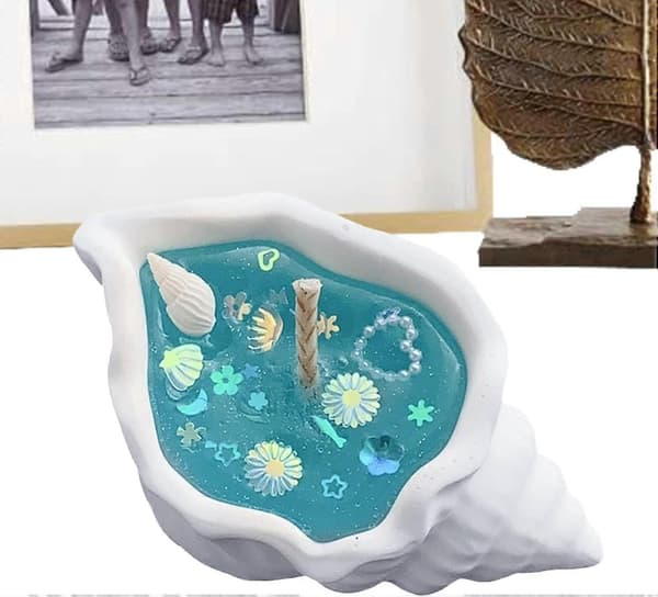 Duftlys med Skjell | Havduftlys | Strandtema-lys | Kyst