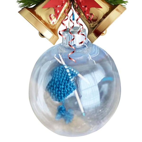 Strik julekuglepynt - strikning og hækling Dekorativ kuglepynt med hængende Ho