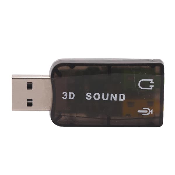 3d Usb Lydkort Usb Audio 5.1 Ekstern Usb Lydkort Audio Adapter Mikrofon Høyttaler Audio Grensesnitt For Laptop Pc Mini Data