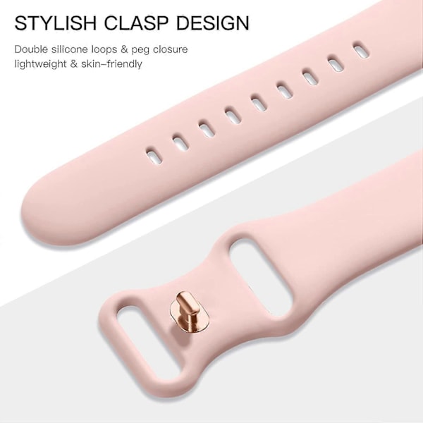6-pack armband kompatibla med Apple Watch armband 40mm 38mm 44mm 42mm 41mm 45mm dam herr, mjukt silikon vattentätt sportarmband ersättningsarmband för