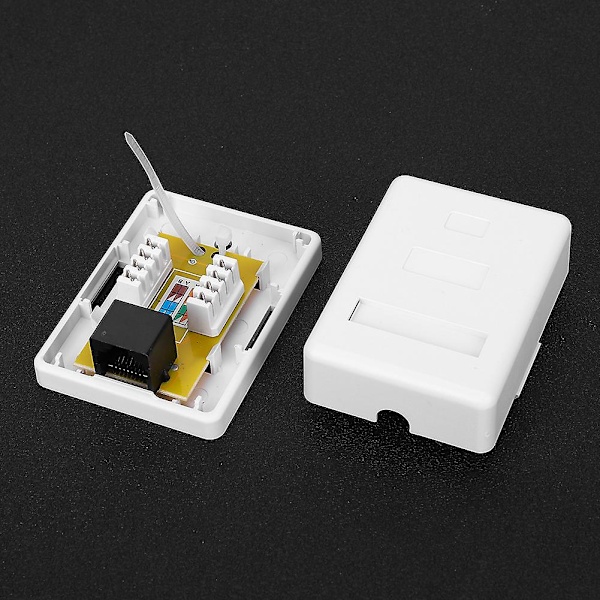 2 stk. CAT6 Enkel Port RJ45 Overflatemontert Skrivebordsinformasjonsboks