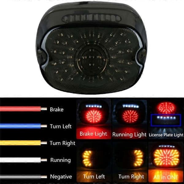 Motor LED Bakljus Broms Blinkers för Tour Glide