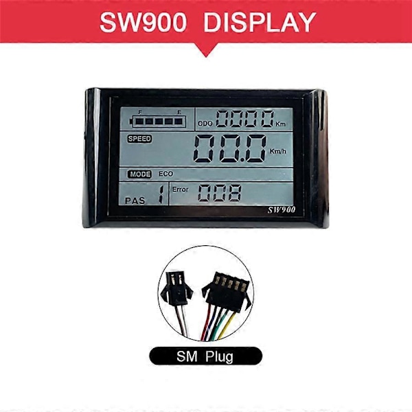 24V 36V 48V 500W 750W Tre-Mode 9 Rør Børsteløs 26A Controller Gasspjæld Bremse Kit med LED SW900