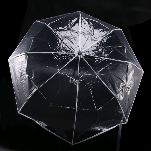 Läpinäkyvä Sateenvarjo Automaattinen Sateenvarjo Rain Naiset Miehet Sun Rain Auto Sateenvarjo Kompakti Kokoontaittuva Windp